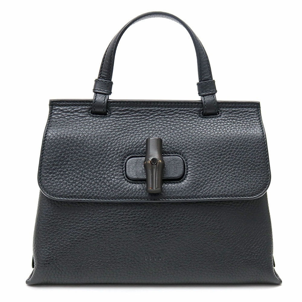 Mini Gucci black Bamboo handbag